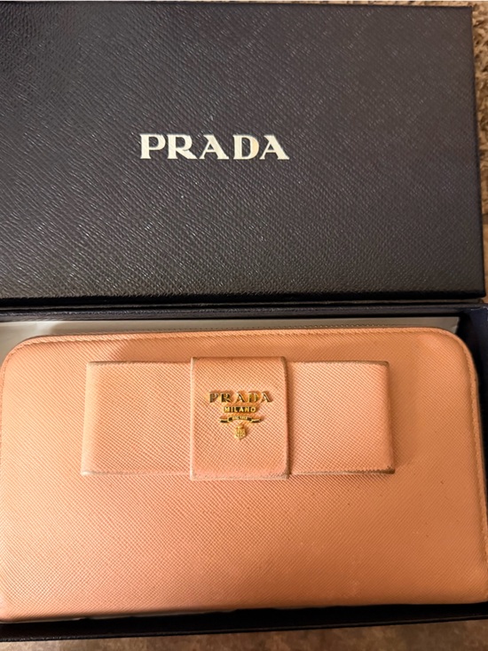 Prada Handbags - Authentic Prada Pink Wallet with Bow